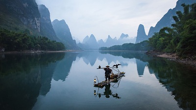 images of China - Cormorant Fishermen of Li River