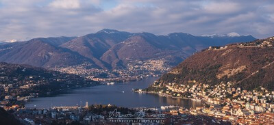 A view of como and its lake