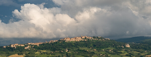 Telephoto views towards Montepulciano