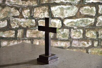 Wooden altar crucifix.