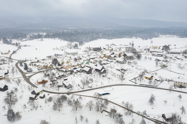 Kočevska Reka - aerial views