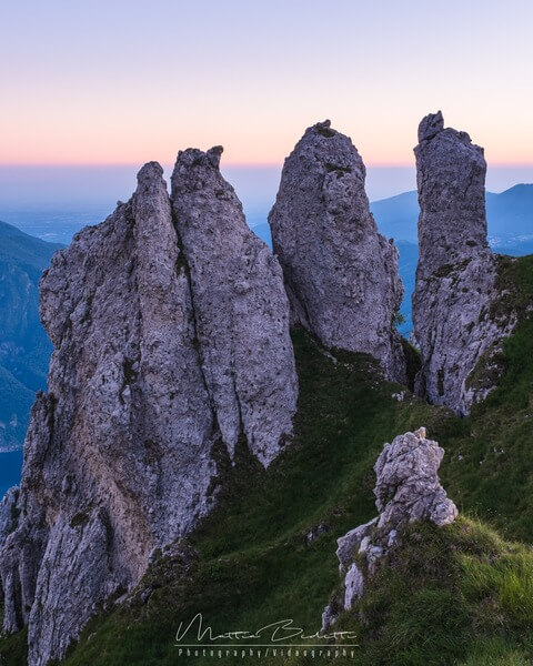Rock formations at blue hour