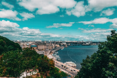 Kyiv City instagram spots - Dnipro River Observation Deck