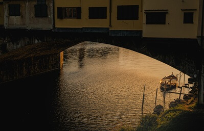 Image of Arno River & Ponte Vecchio, Florence - Arno River & Ponte Vecchio, Florence