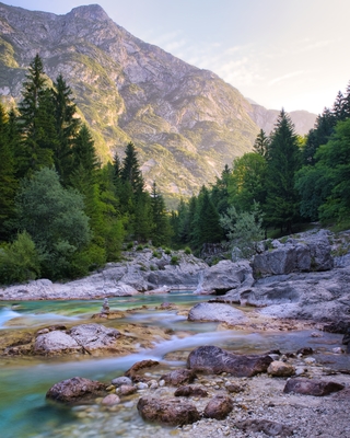images of Slovenia - Soča River at Lepena 