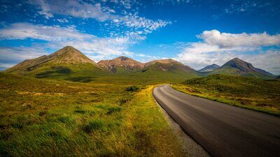 Scotland photography locations - Cuillin Mountains - A863 View