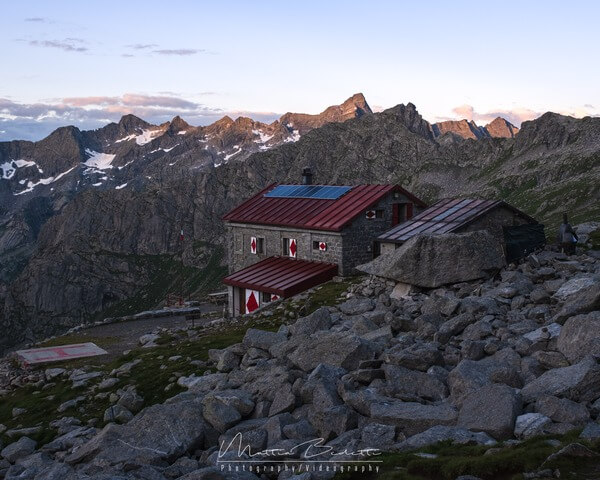 The hut at sunrise