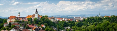Panoramatic view of Nové Město nad Metují from Juranek's lookout.