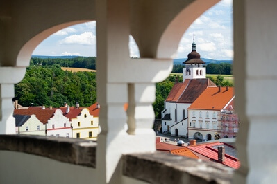 View of the Church of Holy Trinity from the Butter Tower in Nové Město nad Metují