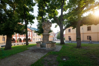 images of Czechia - Trčkovo Square in Opočno with the Holy Trinity Church