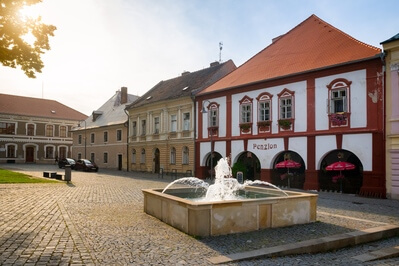 pictures of Czechia - Water fountain at Trčkovo Square in Opočno