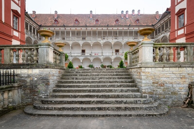 photo spots in Czechia - Opočno Castle courtyard