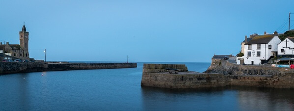 Pre dawn light from the harbour walls