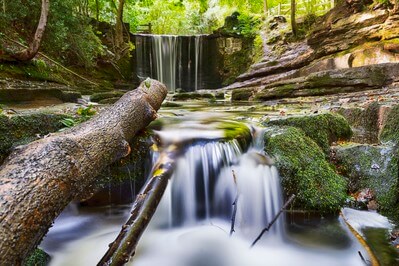 Rhostyllen instagram spots - Plas Power Waterfall 