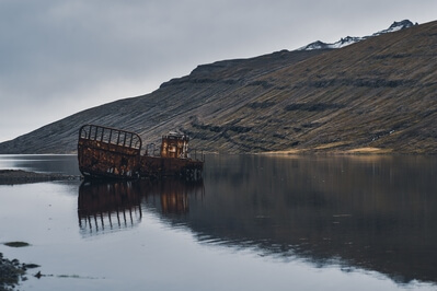 photos of Iceland - Shipwreck at Mjóifjörður 