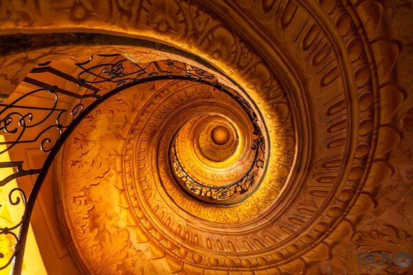 Beautiful Spiral stairs inside Melk Abbey