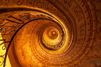 photography locations in Austria - Spiral Stairs Melk Abbey