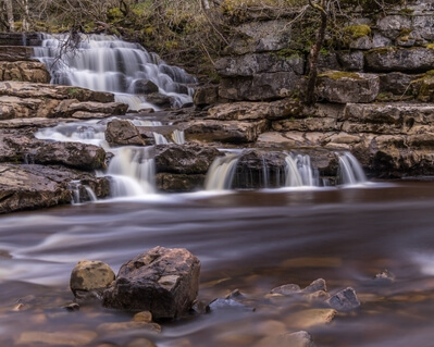The lower part of East Gill falls just before it enters the River Swale