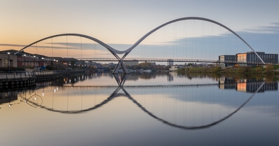 England photography locations - View of the Infinity Bridge, Stockton on Tees