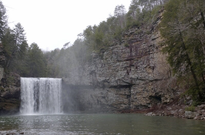 Cane Creek Falls, another waterfall in the park.