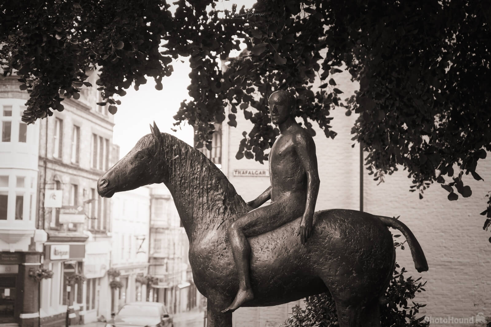 Image of Horse and Rider Sculpture by Mathew Browne