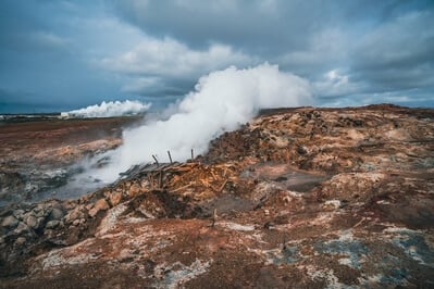 photo spots in Iceland - Gunnuhver Hot Springs