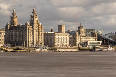 View of The Three Graces, Liverpool Waterfront