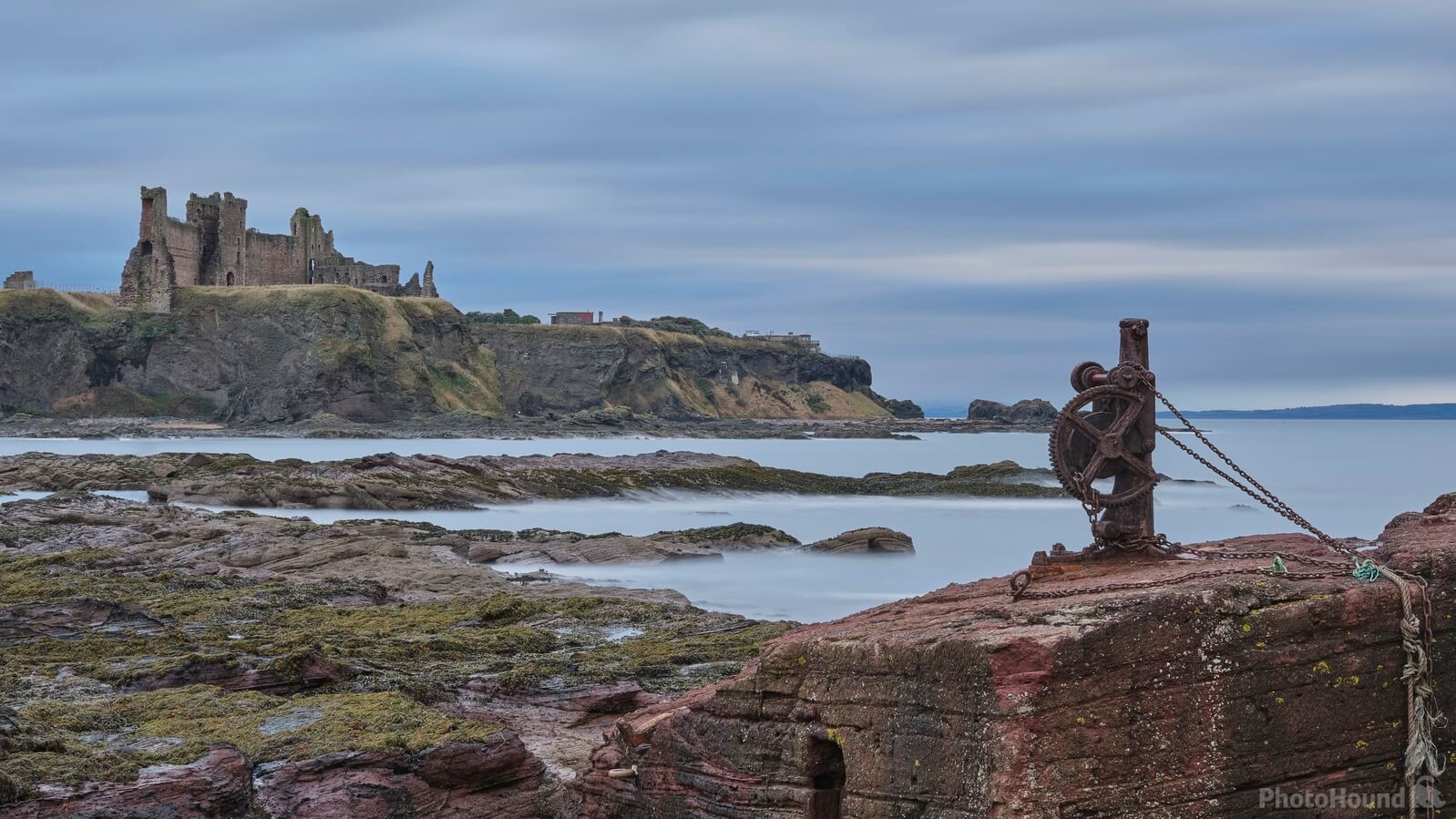 Image of Tantallon Castle & Bass Rock from Seacliff Beach by Gary Calland