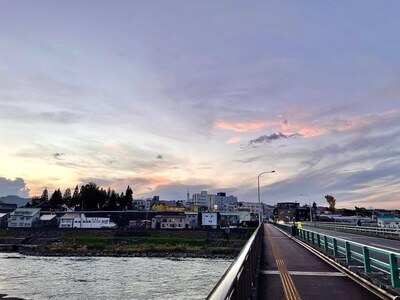 photography spots in Japan - View From Ojiya City Bridge