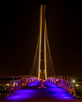 Picture of View of the Infinity Bridge, Stockton on Tees - View of the Infinity Bridge, Stockton on Tees