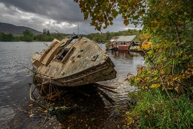 Picture of Derelict Boats - Fort Augustus, Loch Ness - Derelict Boats - Fort Augustus, Loch Ness