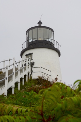 The lighthouse seen from the base of the stairs.