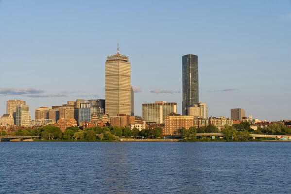 Early sunset hours in Boston - from Cambridge side