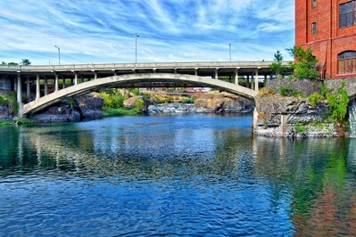 Picture of Upper Spokane Falls, Post Street Bridge - Upper Spokane Falls, Post Street Bridge