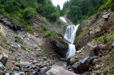 Bloucher Falls is on Van Trump Creek to the east before you get to Comet Falls.