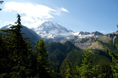 pictures of Mount Rainier National Park - Spray Falls, and Spray Park Mount Rainier
