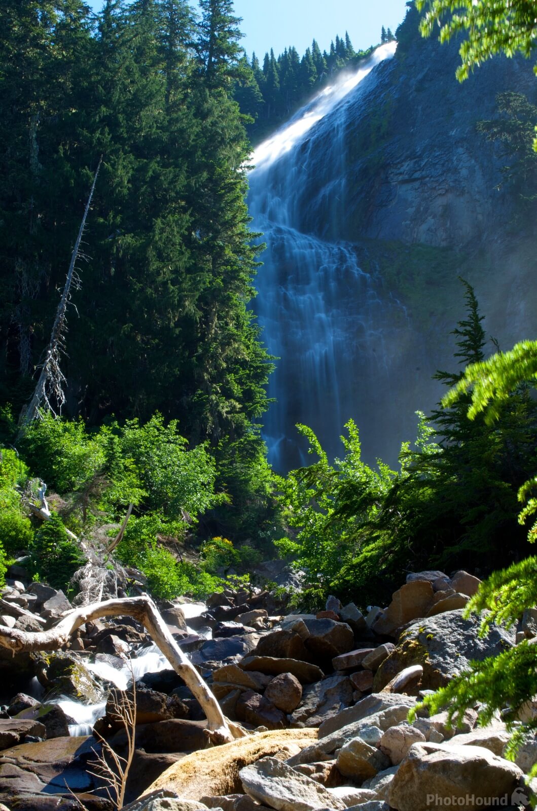 Image of Spray Falls, and Spray Park Mount Rainier by Steve West
