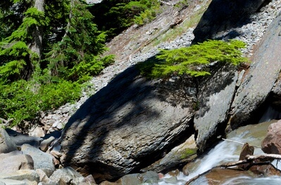Photo of Spray Falls, and Spray Park Mount Rainier - Spray Falls, and Spray Park Mount Rainier