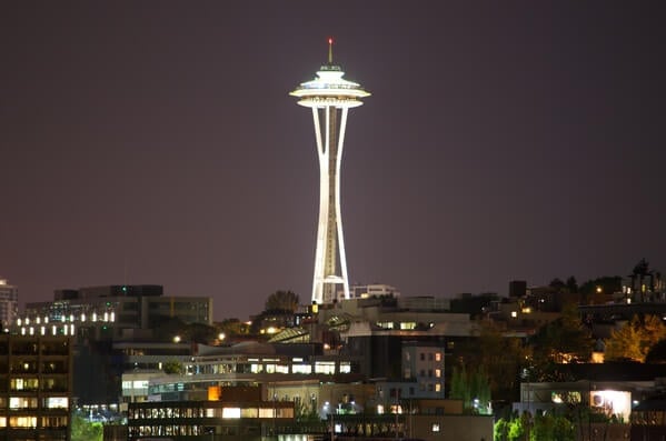 Looking at the Seattle Space Needle