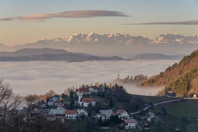 Javorje village with Kamnik-Savinja Alps