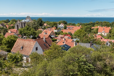 Old town Visby on a sunny aftermoon