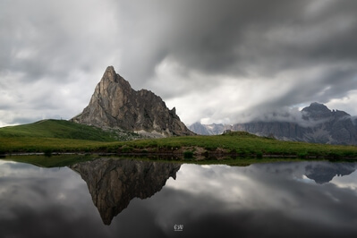 pictures of The Dolomites - Passo Giau - Pond Reflections