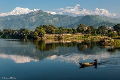 photo locations in Nepal - Himalayas View from Fish Tail Lodge