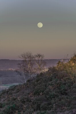 Moonrise from St Catherine’s Hill.