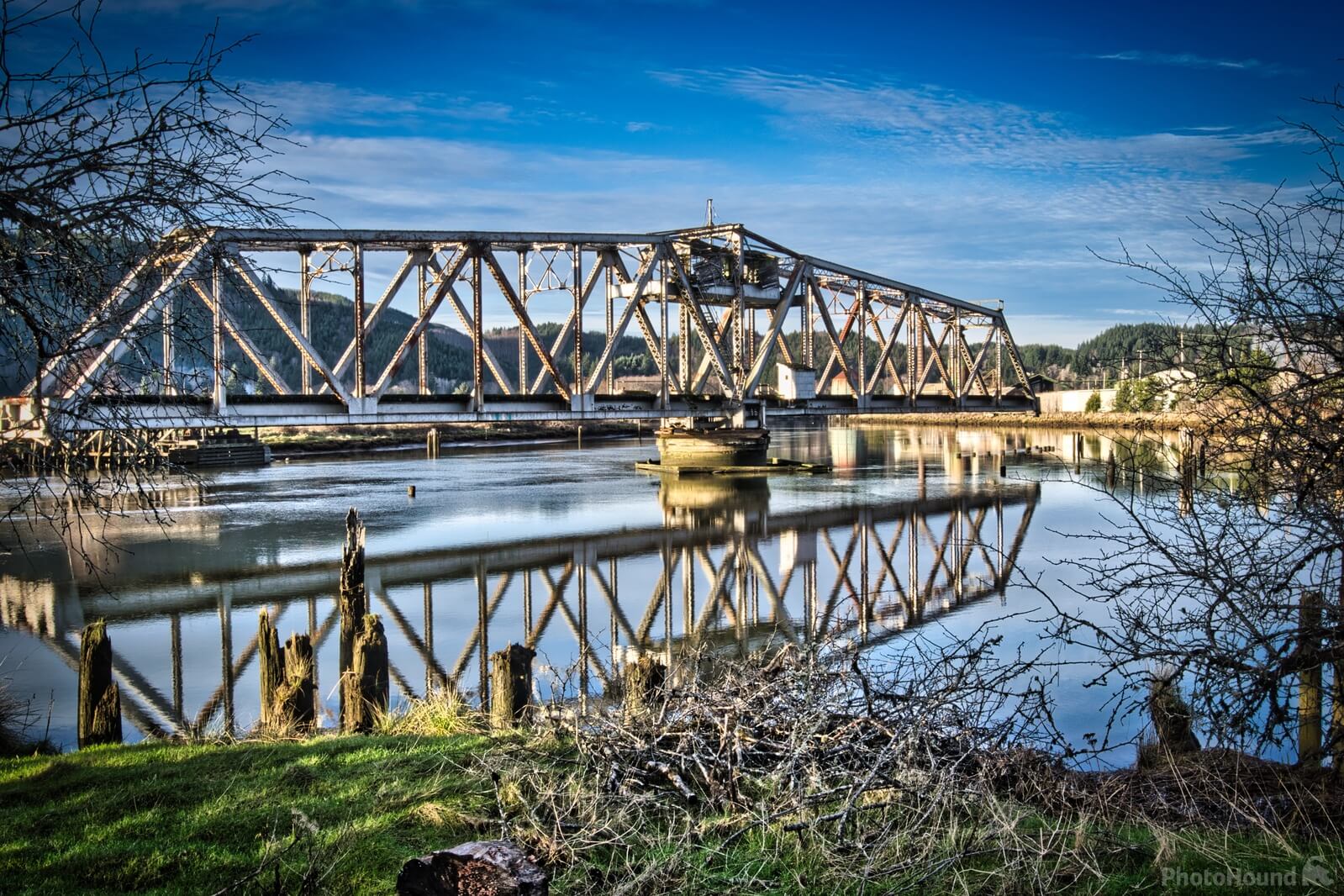 Image of The Abandoned Willapa River Swing Bridge by Steve West