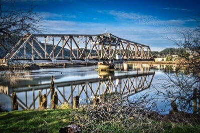 Picture of The Abandoned Willapa River Swing Bridge - The Abandoned Willapa River Swing Bridge