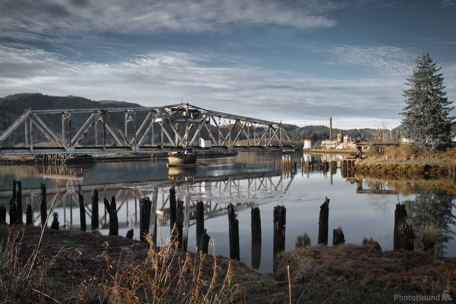 Image of The Abandoned Willapa River Swing Bridge by Steve West