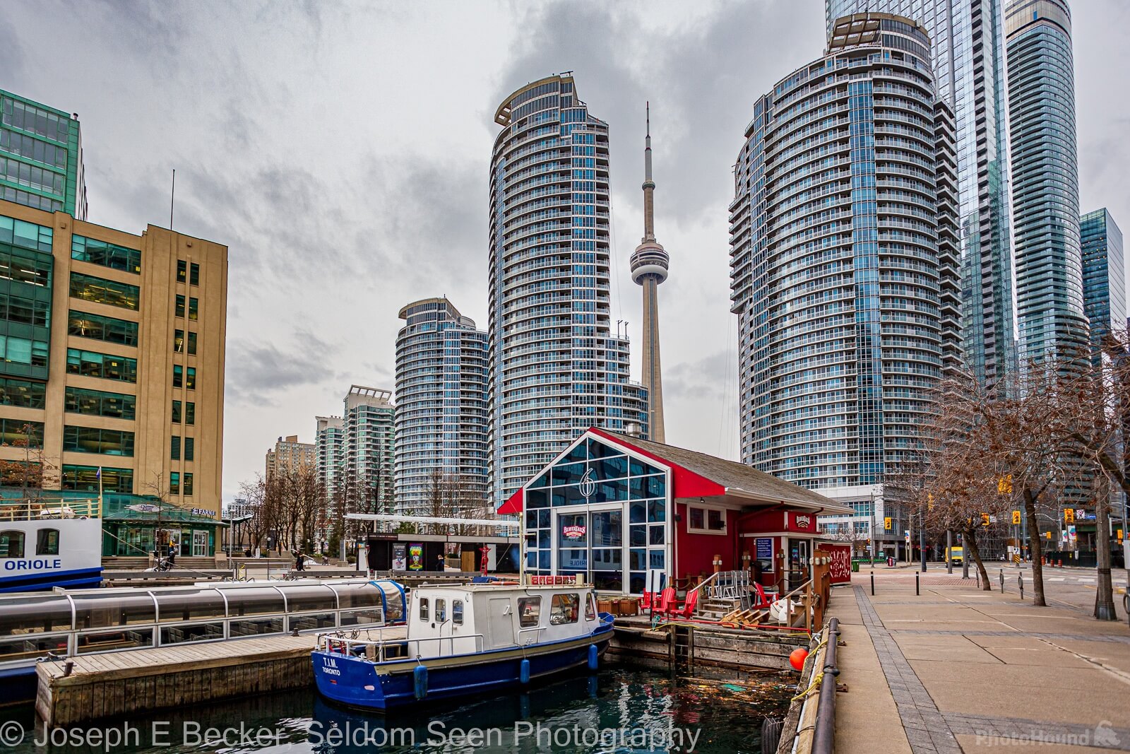 Image of CN Tower from York and Queens  Quay by Joe Becker