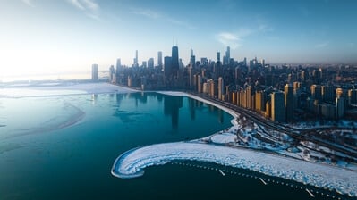 Picture of Chicago Skyline from North Avenue Beach - Chicago Skyline from North Avenue Beach