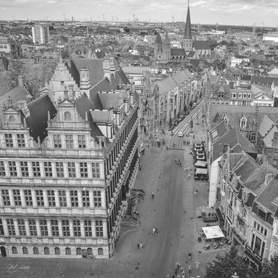 Gent from the Belfry - City Hall and Saint Jacobs church